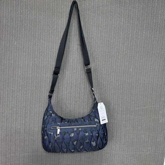 Time And Tru Quilted Navy Camouflage Shoulder Handbag With Adjustable Strap - Picture 2 of 8